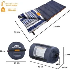 Dutch Mountains Slaapzak Goeree XL - Extra Groot 220x90cm - Katoenen Binnenkant - Aanritsbaar - Tochtstrip En Compressiehoes -Buitenkampeer Winkel 1200x1182 9