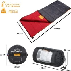 Dutch Mountains Slaapzak Tholen - 200 X 80cm - Aanritsbaar - Slechts 1140 Gram – Polyester - Tochtstrip En Compressiehoes -Buitenkampeer Winkel 1200x1184 7