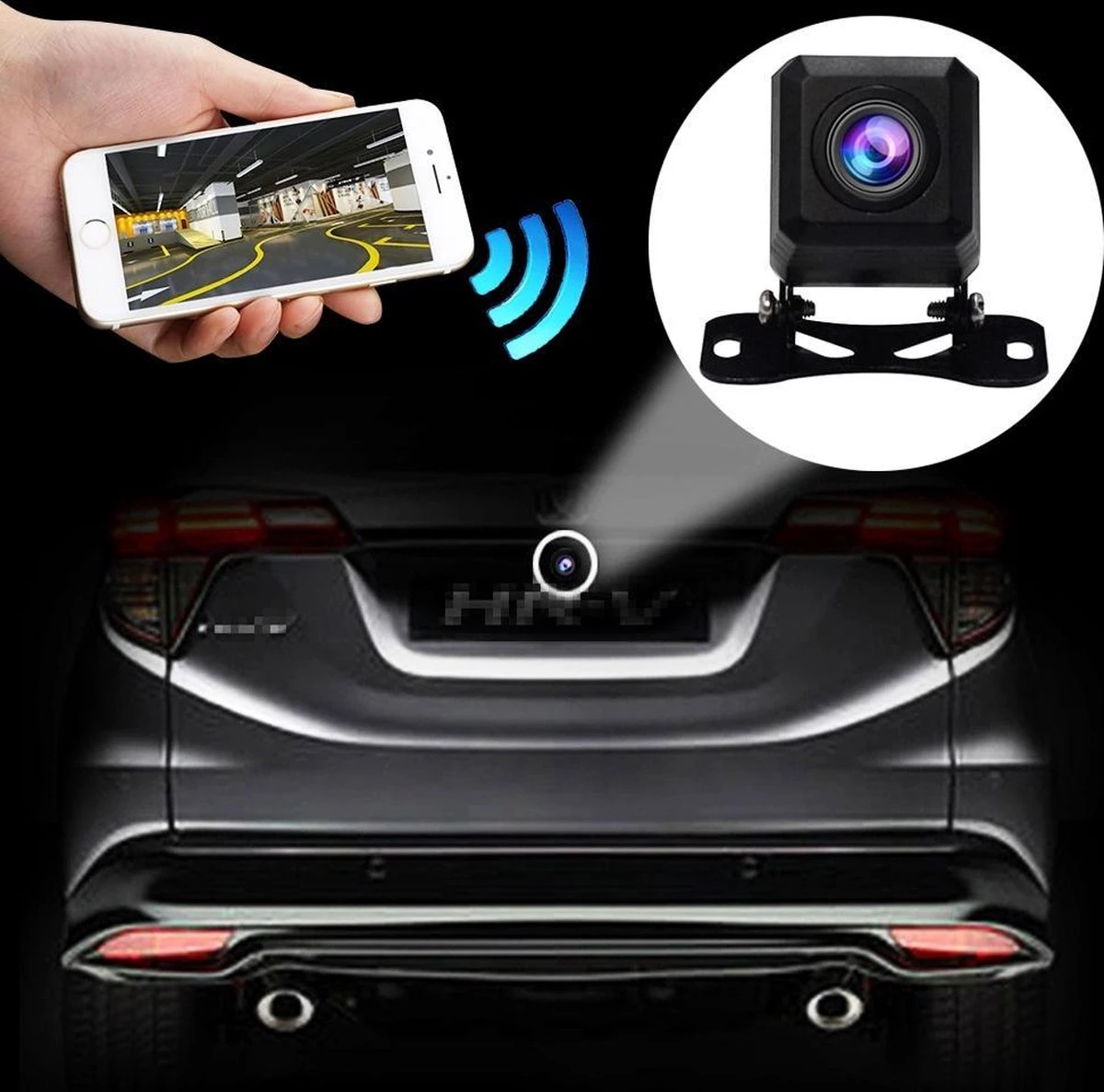 Merkloos Auto WiFi Draadloze Achteruitrijcamera Back-up Achteruitrijcamera Groothoek Blind Spot Camera 3 Merkloos Auto WiFi Draadloze Achteruitrijcamera Back-up Achteruitrijcamera Groothoek Blind Spot Camera