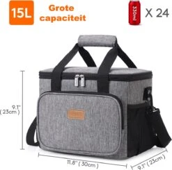 Lunchtas - Koeltas Voor Dames En Heren - Cool Bag - 4 Laags Geïsoleerde Koeltas - Kleine Cooler - Lunch Box - Lunchtas 15 Liter -Buitenkampeer Winkel 1200x1189 4
