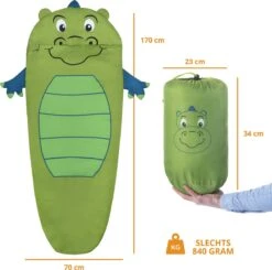 Dutch Mountains Kinderslaapzak Nijlpaard - 170 X 70cm Polyester - Zacht Lichtgewicht – Opberghoes -Buitenkampeer Winkel 1200x1190 10