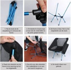 Lopoleis® Campingstoel – Campingstoel Opvouwbaar – Visstoel – Vouwstoel – Strandstoel – Inklapbaar – Lichtgewicht – Outdoor Stoel - Hoge Rugleuning -Buitenkampeer Winkel 1200x1190
