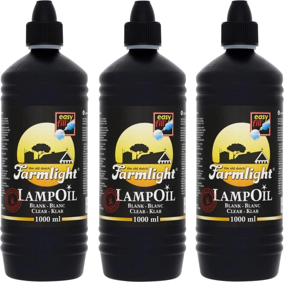 Merkloos Pakket Van 3x Farmlight Lampenolie Blank 1 Liter - Tuinfakkelolie - Lampolie 3 Merkloos Pakket Van 3x Farmlight Lampenolie Blank 1 Liter - Tuinfakkelolie - Lampolie