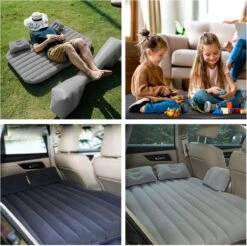 Flightmode - Opblaasbaar Matras Voor Auto, Opblaasbaar Bed, Autostoel, Comfortabel, Met Elektrische Luchtpomp En 3 Adapters, 2 Kussens En Transporttas, Voor Camping, Reizen, Strand -Buitenkampeer Winkel 1200x1195 1