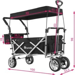 Tectake - Opvouwbare Bolderwagen Handkar Nico Zwart - 403549 -Buitenkampeer Winkel 1200x1197 11