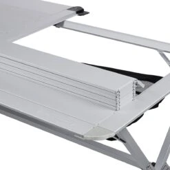Campart Campingtafel XL TA-0806 - Opvouwbaar, Lichtgewicht En Met Verstelbare Poten - Kampeertafel Inklapbaar Inclusief Opbergtas - 140 X 80 X 70 Cm - Wit -Buitenkampeer Winkel 1200x1199 1