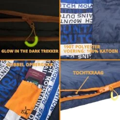 Dutch Mountains Slaapzak Goeree XL - Extra Groot 220x90cm - Katoenen Binnenkant - Aanritsbaar - Tochtstrip En Compressiehoes -Buitenkampeer Winkel 1200x1200 1045