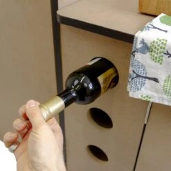 Camper Keuken MDF - Linkerkant EU - Inclusief Kledingstang + Wijnrek - Onbewerkt - Inbouw Kasten Inrichting Kampeerauto Caravan -Buitenkampeer Winkel 1200x1200 105