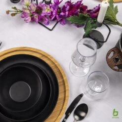 Bo-Camp Industrial - Servies - Orville - Campingbord - 16-delig - Mat Zwart -Buitenkampeer Winkel 1200x1200 1083