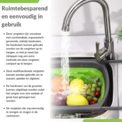 Buxibo - 3-Delige Keuken Vergiet Set Inklapbaar Groen/Grijs -Buitenkampeer Winkel 1200x1200 1106