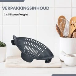SensaHome- Siliconen Vergiet - Keuken Afgietdeksel - Afgiethulp - Siliconen - BPA Vrij - Grijs -Buitenkampeer Winkel 1200x1200 1164