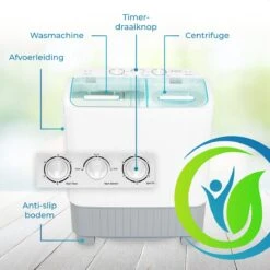 XatiX - Mini Wasmachine Met Dubbele Trommel 5,6 Kg - Toerental 1400 -Buitenkampeer Winkel 1200x1200 1195