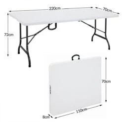 Casaria Tuintafel Opvouwbaar – Met Draaggreep 220x70 Cm – Wit 24 Casaria Tuintafel Opvouwbaar – Met Draaggreep 220x70 Cm – Wit -Buitenkampeer Winkel 1200x1200 120