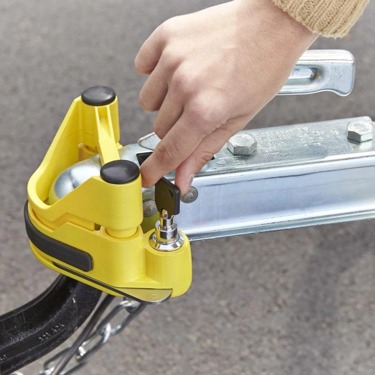 Mottez - Disselslot / Trekhaakslot Diefstalbeveiliging Voor Aanhanger / Caravan 3 Mottez - Disselslot / Trekhaakslot Diefstalbeveiliging Voor Aanhanger / Caravan