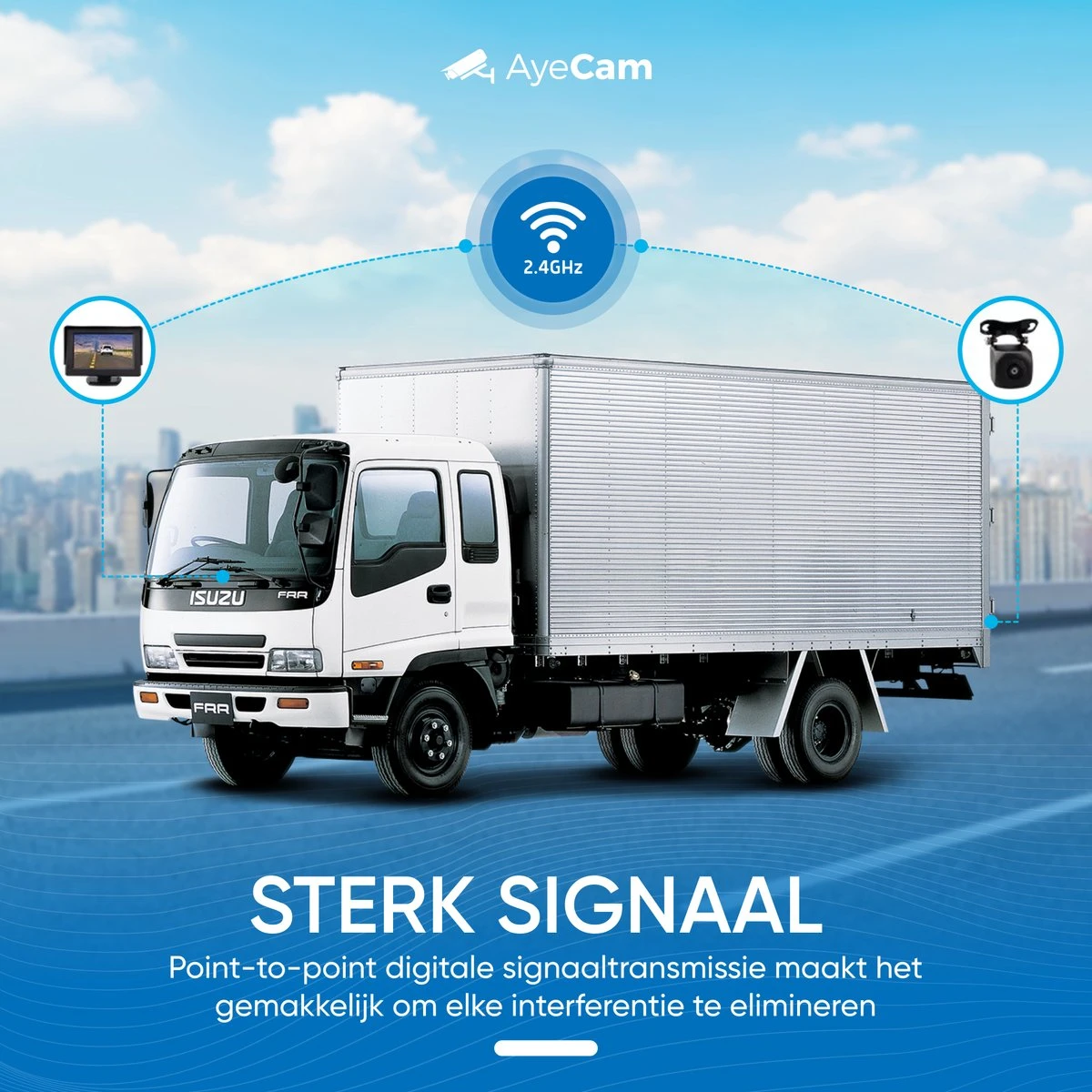 AyeCam Achteruitrijcamera - 4,3 Inch Scherm - 2 Kanaals – Nachtzicht - Incl. Begeleidingslijnen 6 AyeCam Achteruitrijcamera - 4,3 Inch Scherm - 2 Kanaals – Nachtzicht - Incl. Begeleidingslijnen - Afbeelding 4