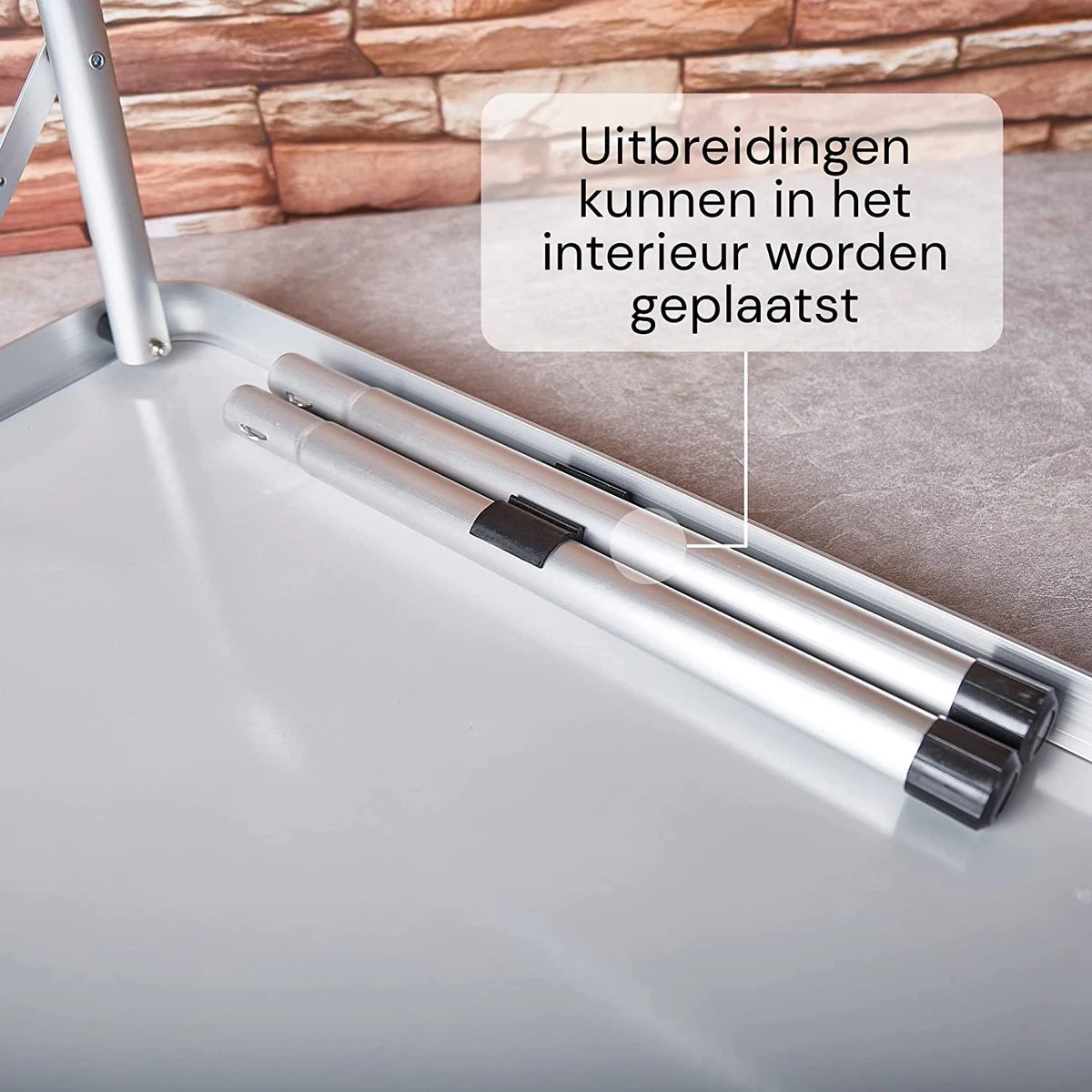 Liivo Aluminium Inklapbare Tafel - Campeertafel 75x55x60cm 5 Liivo Aluminium Inklapbare Tafel - Campeertafel 75x55x60cm - Afbeelding 3