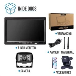 Strex Achteruitrijcamera Set Draadloos - 7" Scherm - 18LED Nachtzicht 15m - IP67 Waterdicht - Achteruitrij Camera - Geschikt Voor Auto/ Camper / Caravan / Vrachtwagen / Landbouw / Boot / Tractor -Buitenkampeer Winkel 1200x1200 1293