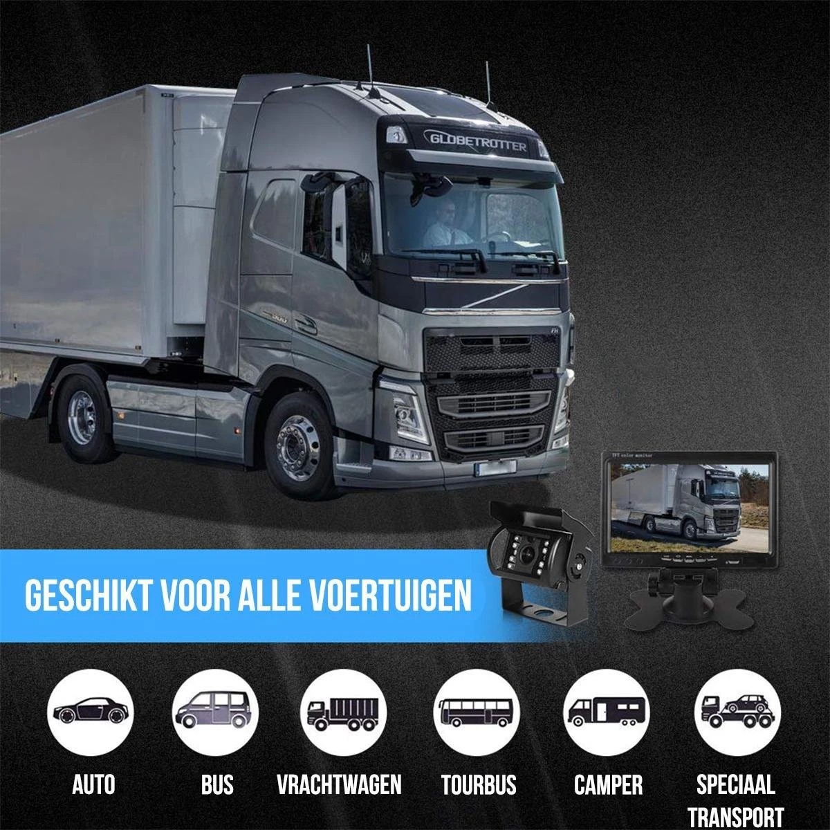Strex Achteruitrijcamera Set Bedraad - 7" Scherm - 18LED Nachtzicht 15m - IP67 Waterdicht - Achteruitrij Camera 11 Strex Achteruitrijcamera Set Bedraad - 7" Scherm - 18LED Nachtzicht 15m - IP67 Waterdicht - Achteruitrij Camera - Afbeelding 9