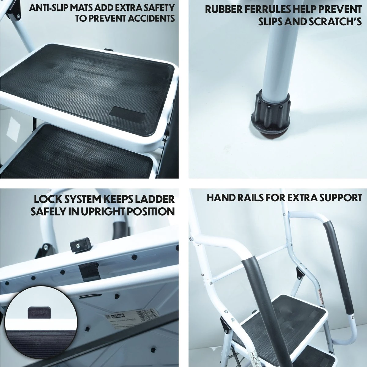 Aidapt Opstapkruk Met Leuning - 2 Treden 4 Aidapt Opstapkruk Met Leuning - 2 Treden - Afbeelding 2