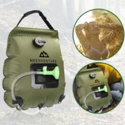 Needventure Solar Douche - Camping Douchezak - Buiten Douche - Tuindouche - Inclusief Thermometer - Waterzak Met Douchekop - 20L - Groen -Buitenkampeer Winkel 1200x1200 1357