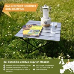 Skandika Ruka S Kleine Campingtafel – Campingtafels - Aluminium Campingtafel, Opvouwbaar, Zeer Licht, Eenvoudig Te Monteren, Stabiele Standaard - Opvouwtafel Voor Kamperen, Tenten Wandelen, Reizen, Thuis, Tuin – Tot Max. 20 Kg. - Grijs -Buitenkampeer Winkel 1200x1200 147