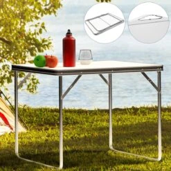 Merkloos Aluminium Inklapbare Tuintafel - Campingtafel - 80x60x68 Cm -Buitenkampeer Winkel 1200x1200 176