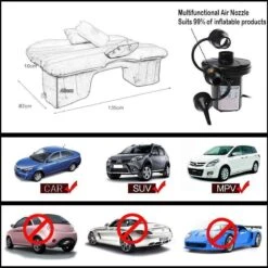 Merkloos Auto Reizen Opblaasbare Matras Luchtbed Camping Universele SUV Achterbank Couch (Grijs) -Buitenkampeer Winkel 1200x1200 393