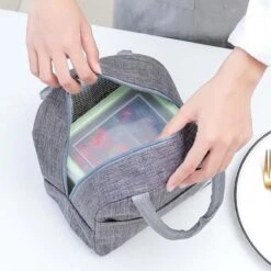 Koeltas - Lunchtas - Volwassenen En Kinderen - Compact Picknick & Lunchtasje - Lunch - Werk - Diep Grijs -Buitenkampeer Winkel 1200x1200 519