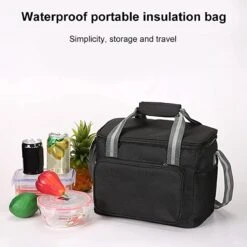 IBright Koeltas Opvouwbaar 15 Liter - 4 Laags Geïsoleerde Lunchtas - Waterdicht - Zwart -Buitenkampeer Winkel 1200x1200 552