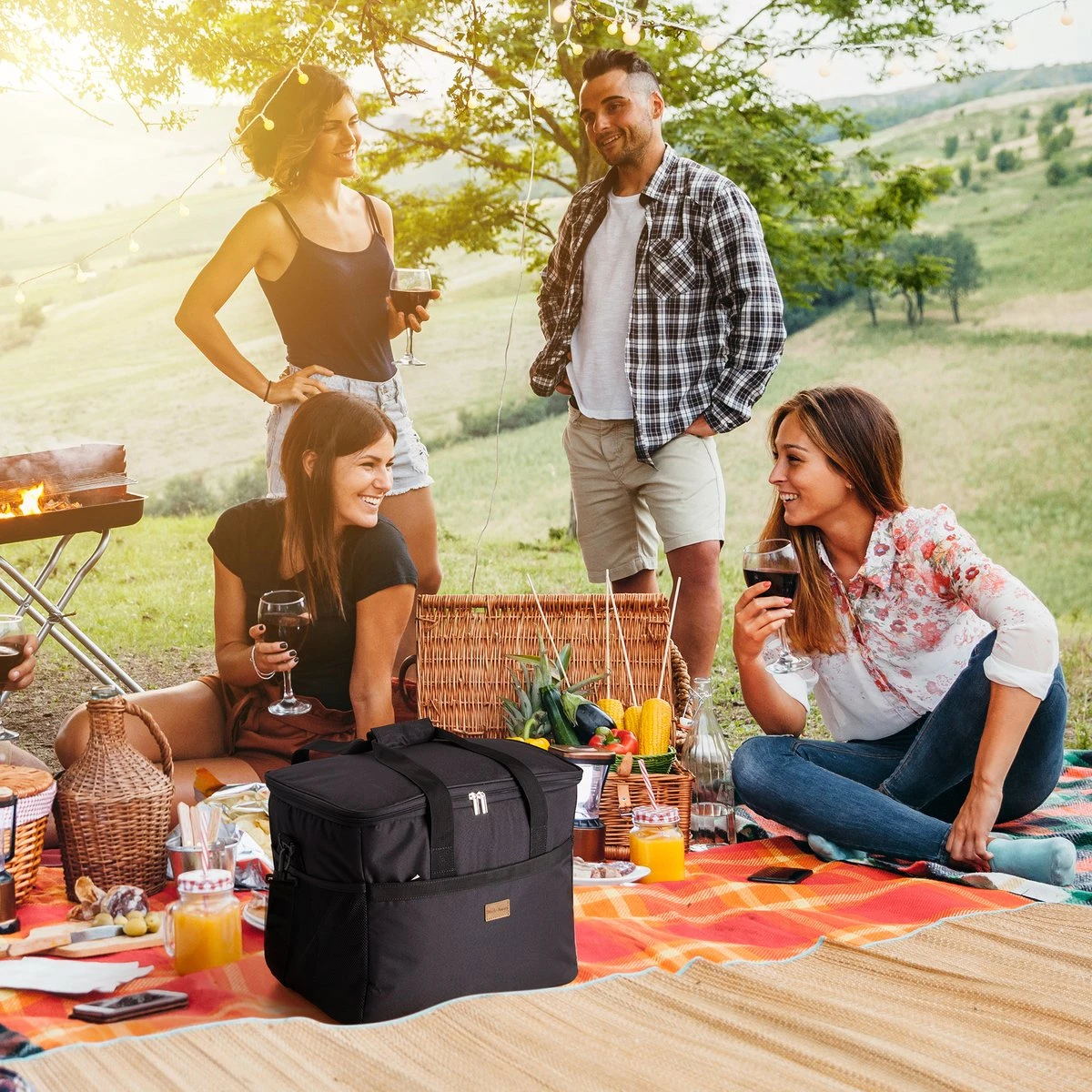 Packaway 4 Laags Geïsoleerde Koeltas - Lunchtas 40 Liter - Zwart 9 Packaway 4 Laags Geïsoleerde Koeltas - Lunchtas 40 Liter - Zwart - Afbeelding 7