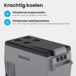 Auronic Elektrische Koelbox - 30.4L - Compressor - 12V En 240V - Grijs -Buitenkampeer Winkel 1200x1200 629