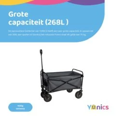 YUNICS® Bolderkar Opvouwbaar - Bolderwagen Met Stevig Harmonicaframe - Draaibare Wielen - 70KG Draagkracht - Groen -Buitenkampeer Winkel 1200x1200 736