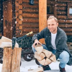 Relaxdays Bolderkar Tuin - Platte Tuinwagen - Luchtbanden - 200 Kg - Transportkar - Staal -Buitenkampeer Winkel 1200x1200 744