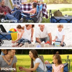 LifeGoods Bolderkar - Opvouwbaar - Tot 120KG - 103L - Extra Draagtas En Duwstang - Wasbaar Polyester - 98x45cm - Blauw/Grijs -Buitenkampeer Winkel 1200x1200 796