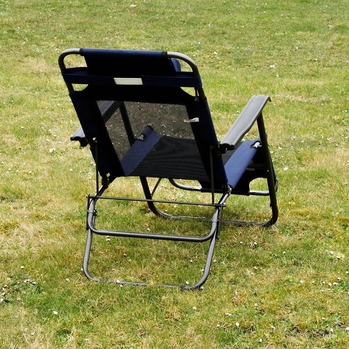 Ligstoel 155x60cm - Opvouwbaar Campingstoel Ligbed Strandstoel Tuinstoel Vouwligstoel Blauw 13 Ligstoel 155x60cm - Opvouwbaar Campingstoel Ligbed Strandstoel Tuinstoel Vouwligstoel Blauw - Afbeelding 11