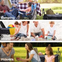 LifeGoods Bolderkar - Opvouwbaar - Tot 120KG - 103L - Extra Draagtas En Duwstang - Wasbaar Polyester - 98x45cm - Zwart/Grijs -Buitenkampeer Winkel 1200x1200 879