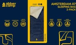 Abbey Camp Slaapzak Amsterdam - 2-pack - Dekenmodel - 210 X 85 Cm - Marine -Buitenkampeer Winkel 1200x711 6