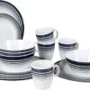 Bo-Camp - Servies - Classic - 16-Delig - Wit/Navy -Buitenkampeer Winkel 1200x717 2