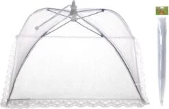 Merkloos Opvouwbaar Vliegennetje / Vliegenkapje 45 X 45 Cm - Hoogte 20 Cm -Buitenkampeer Winkel 1200x774 3