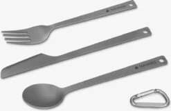 Navaris Campingbestek Van Titanium - Set Met Vork, Mes En Lepel - Bestekset Voor Onderweg En Op Reis - Inclusief Karabijnhaak En Bewaarzakje -Buitenkampeer Winkel 1200x781 2