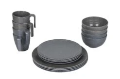 Bo-Camp Campingservies - 100% Melamine - 16-delig - Stone - Grijs -Buitenkampeer Winkel 1200x794 68