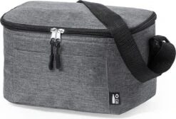 Merkloos Koeltas - Lunchtas - Koeltasje Lunch - Koelelementen - Isolatie - Volwassenen - Dames - Heren - RPET - Polyester - Aluminium - Grijs