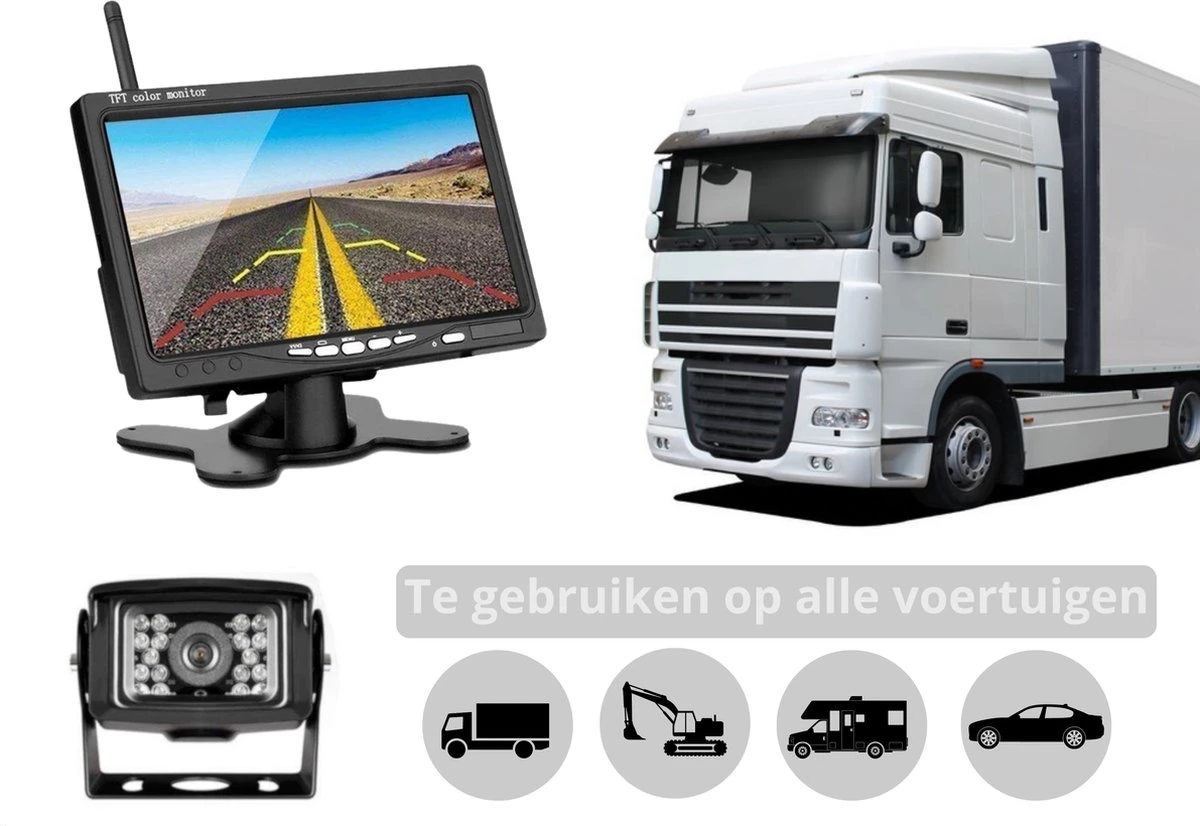 SightStrong Draadloze Achteruitrijcamera - 7” Scherm - Nachtzicht 18LED 15m 8 SightStrong Draadloze Achteruitrijcamera - 7” Scherm - Nachtzicht 18LED 15m - Afbeelding 6