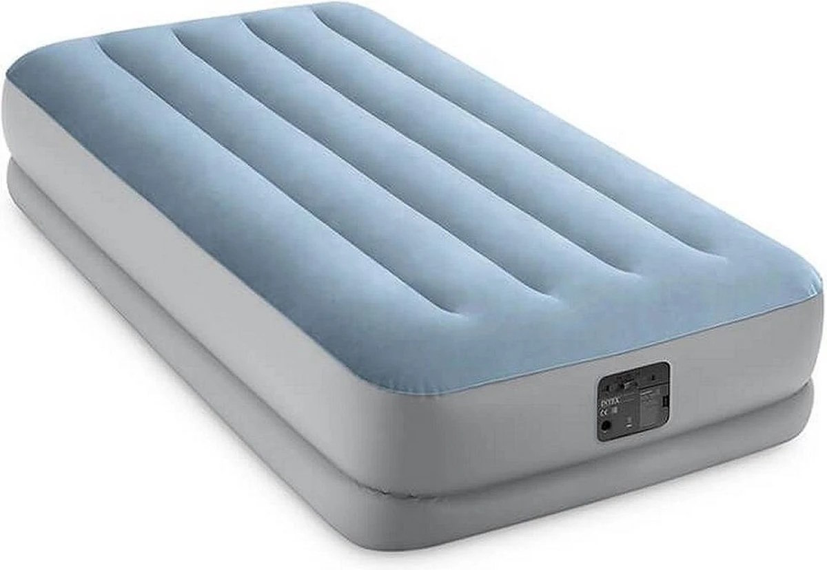 Intex 64166NP Raised Comfort Luchtbed 191x99x36 Cm Lichtblauw/Grijs 6 Intex 64166NP Raised Comfort Luchtbed 191x99x36 Cm Lichtblauw/Grijs - Afbeelding 4