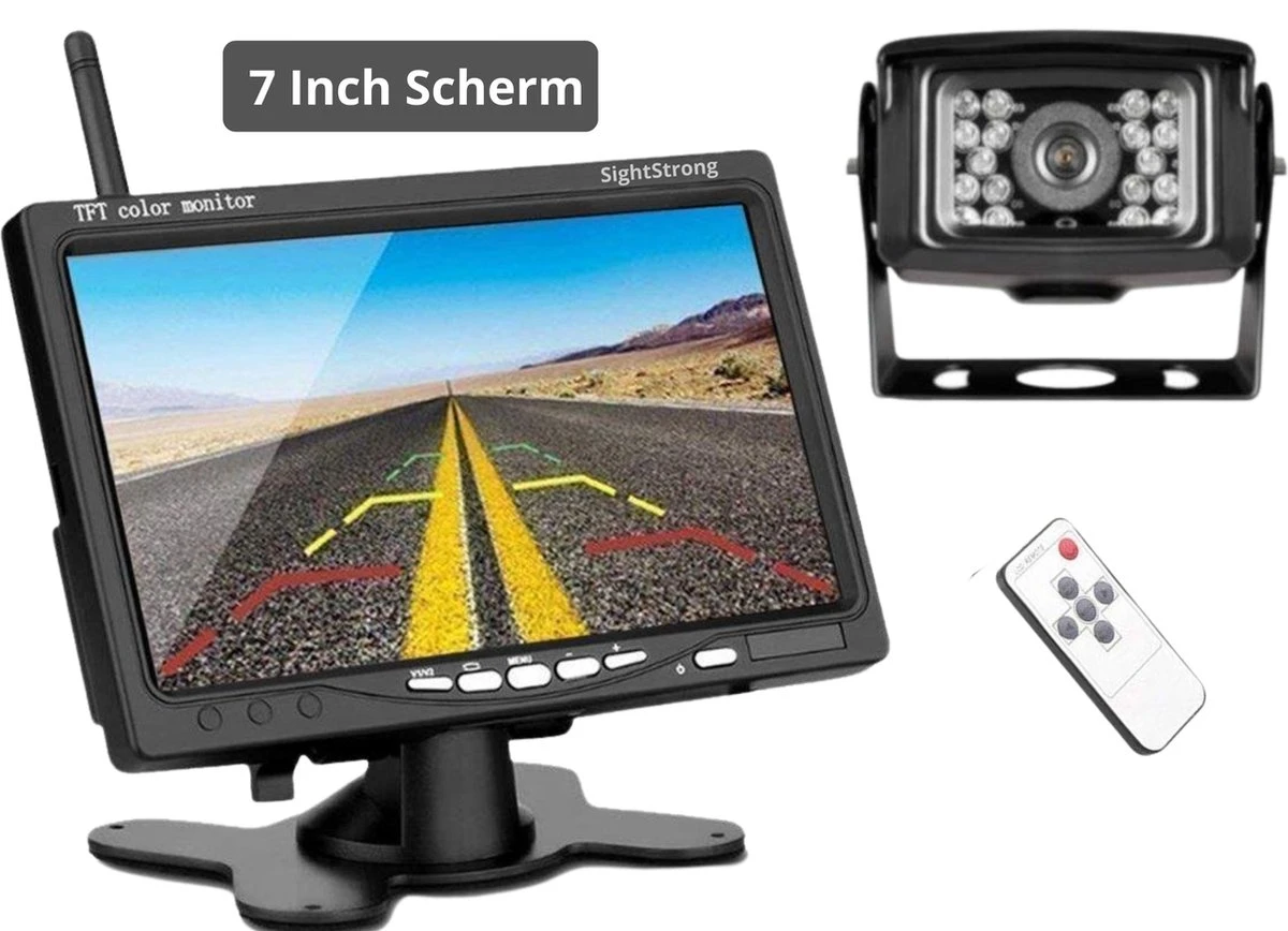 SightStrong Draadloze Achteruitrijcamera - 7” Scherm - Nachtzicht 18LED 15m 3 SightStrong Draadloze Achteruitrijcamera - 7” Scherm - Nachtzicht 18LED 15m