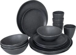 Bo-Camp Urban Outdoor - Servies - Hoxton - 16-Delig - Grijs