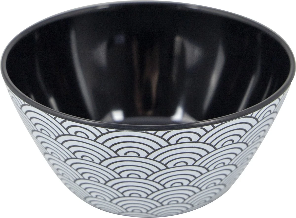 Bo-Camp Servies - Mix & Match - 16 Delig - Zwart/Wit 4 Bo-Camp Servies - Mix & Match - 16 Delig - Zwart/Wit - Afbeelding 2