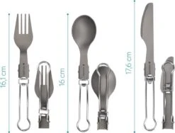 Navaris Campingbestek Van Titanium - Set Met Vork, Mes En Lepel - Inklapbaar - Bestekset Voor Onderweg - Inclusief Karabijnhaak En Bewaarzakje -Buitenkampeer Winkel 1200x913 2