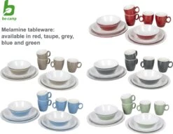 Bo-Camp Servies - Campingbord - 100% Melamine - 16-delig - Groen -Buitenkampeer Winkel 1200x928 1