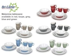 Bo-Camp Servies - Campingbord - 100% Melamine - 16-delig - Grijs -Buitenkampeer Winkel 1200x954 4